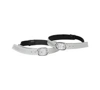Allegra K Correa elástica para mujer con hebilla desmontable, correas de tobillo, para tacones Plata 33.5cm/13.19"