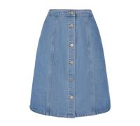 Allegra K Faldas vaqueras cortas con botones para mujer, Azul/claro, XXL