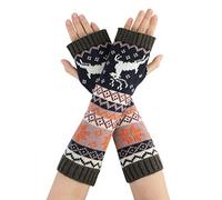 Allegra K - Guantes de invierno para mujer, sin dedos, hasta el codo - - 30 x 8 cm (L*W)