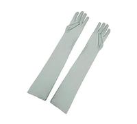 Allegra K Guantes largos para mujer de los años 20, para fiesta de noche, guantes de ópera elegantes, Gris Plata, talla única