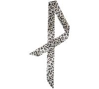 Allegra K Skinny Bufanda para mujer, cuello largo y fino, con estampado de leopardo, accesorio para la cintura - -