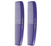 Allegro Combs 1000 Peine de peinado XL Peine de corte de pelo Peluquero Stylist Champú Peines de dientes anchos y finos hechos en los EE. UU. 2 unidades (púrpura)