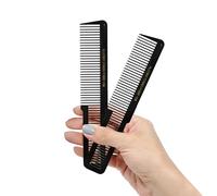 Allegro Combs Peine de pelo con dientes anchos 9000 cortadora para peluqueros decolorados, hombres y mujeres, peine de ducha para peinar champú, 2 piezas (negro)