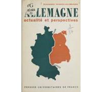 Allemagne Actualité Et Perspectives (ebook)