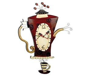 Allen Designs, Reloj con forma de café para colgar, Enesco