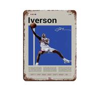 Allen Iverson - Cartel de metal vintage de metal para pub, club, cafetería, bar, decoración de pared, póster retro de 30 x 40 cm
