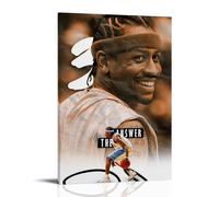 Allen Iverson - Pósteres impermeables para pared, impresión en casa, a prueba de humedad, fácil de instalar y resistente a la decoloración, estilo marco, 40 x 60 cm