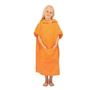 ALLEN & MATE Toalla con capucha de algodón 100% para niños, poncho con bolsillos, ideal para natación, vacaciones, playa, surf y baño (10-13 Años, Delfín naranja)