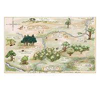 Allenjoy Fondo de Madera de Cien Acres Dibujado a Mano con Mapa de ilustración de Animales del Bosque, Fondo de Oso Pooh para niños de un año de Edad, Suministros de Fiesta de cumpleaños Dcoration