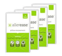 Aller-Ease AllerEase Cotton Allergy Protection Pillow Protector, Queen, 4 Pack Almohada, 100% algodón, Blanco, 4 Unidades, 4