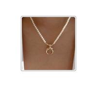 Allereya Boho Collares De Perlas Gargantilla Collar De Perlas Blancas Collar De Novia De Oro Luna Colgante Collares Luna Creciente Collares De Cuernos De Toro Gargantilla Celestial Colgante De Joyería