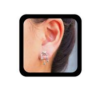 Allereya Boho Rana Pendientes Ear Jacket Stud Pendientes Plata Joyas para Mujeres y Niñas