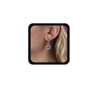Allereya Boho Rhinestone Estrella Pendientes Colgantes Estrellas De Cristal Gota Pendientes De Plata Estrella Abierta Brillante Celestial Joyas Pendiente Para Las Mujeres
