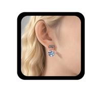 Allereya Boho Zafiro Bola Pendientes De Lazo De La Chaqueta Del Oído Pendientes De Purpurina Bola Colgante Pendiente De Cristal Negro Bowknot Onyx Frontal Posterior De Cuentas De Doble Cara De Joyería