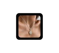 Allereya Gargantilla gótica con diseño de sol en espiral, collar con colgante de sol celestial, collar de cadena de sol, collar de remolino de rayos solares, joyería para mujer, Zinc