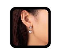 Allereya Pendientes colgantes de bola de metal dorado bohemio con cuentas de bola, aretes de gota de oro con bolas pulidas, aretes de tuerca minimalistas para mujer, Zinc, Sin piedra preciosa