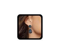 Allereya Pendientes de lágrima de cristal verde bohemio, aretes de bola de resina, aretes de gota de agua acrílica, aretes colgantes de lágrima de acrílico, aretes colgantes de esmeralda para mujer