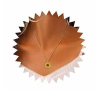 Allereya Vintage Collar Colgante Flor Margarita Collar Amarillo Margarita Collar Gargantilla Flor Margarita Aceite Collar Flor Margarita Joyas Para Mujeres Y Niñas