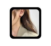 Allereya Vintage Esmalte Corazón Pendientes Pendientes Corazón Rojo Pendientes Amor Pendientes Rojos Minimalistas Joyas Para Mujeres Y Niñas