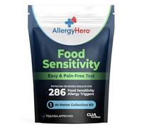 AllergyHero - Kit completo de prueba de sensibilidad alimentaria para adultos y niños, fácil de usar en el hogar, evalúa 286 alimentos y bebidas e identifica los desencadenantes dietéticos, ayuda con