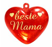allerley-dealerey Corazón rellenable Best Mama - Regalo del día de la madre para mamá - Regalo de dinero corazón rojo - Regalo decorativo para el Día de la Madre