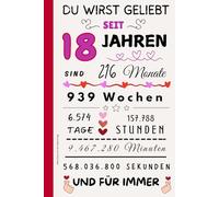 Alles Gute zum 18. Geburtstag: Notizbuch & Gästebuch zum 18. Geburtstag | Lustiges Geschenk für Mädchen zur Volljährigkeit | Schöne Geschenkidee für Tochter.