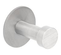 ALLES IM GRIFF Perchero de pared Pirwa 1 - Perchero de pared individual - Perchero con placa base profundidad 32 mm, acero inoxidable cepillado