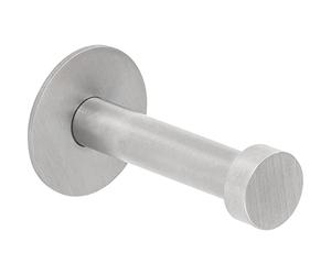 ALLES IM GRIFF Perchero de pared Pirwa 1 - Perchero de pared individual - Perchero con placa base profundidad 52 mm, acero inoxidable cepillado
