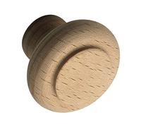 ALLES IM GRIFF Pomo para Armario Hylas Ø 32 mm - Robusto pomo de Madera - Pomo para Puerta Profundidad 25 mm, Haya cruda
