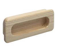 ALLES IM GRIFF Tirador Cidras ancho 110 mm, puerta corredera de madera, tirador de concha, medida de entrada 102 x 42 mm, abeto crudo