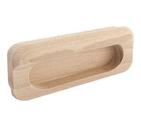 ALLES IM GRIFF Tirador Horkos ancho 107 mm, para puerta corredera de madera, mango de concha, haya amortiguada en bruto