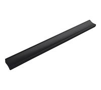 ALLES IM GRIFF Tirador para muebles Alto LA 160 mm - Pomo plano para cajones Ancho 200 mm - Ideal para cajones, aluminio negro mate