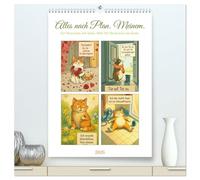 Alles nach Plan. Meinem. - Für Menschen mit Katze. Oder für Menschen von Katze. (hochwertiger Premium Wandkalender 2026 DIN A2 hoch), Kunstdruck in Hochglanz: 12 Monate. 1 Boss. Ich.