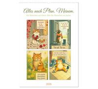 Alles nach Plan. Meinem. - Für Menschen mit Katze. Oder für Menschen von Katze. (Wandkalender 2026 DIN A2 hoch), CALVENDO Monatskalender: 12 Monate. 1 Boss. Ich.