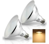 Allesgute 15 W E27 Led Par38 Spot Reflector Bombilla Blanco CáLido 1400 Lumen Bombilla Equivalente A 150 W LáMparas HalóGenas, 2 Piezas