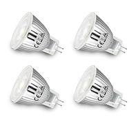 Allesgute MR11 GU4 Bombilla Led,Blanco Calida 3000K 5W 400LM Equivalente MR11 45W Bombilla Halogena,35mm De Diámetro Pequeña Bombilla 12v Ac/Dc Foco Halogenas, 38 Grados, pack de 4