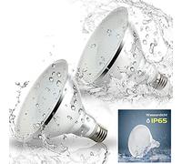 Allesgute PAR38 Led E27 Foco Reflector Bombilla 15 W Blanco CáLido Resistente Al Agua IP65 180 Grados No Regulable - Para Focos De JardíN Focos De Tierra, 2pcs.