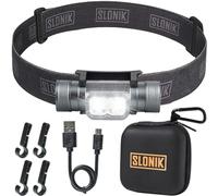 ALLESM SLONIK - Linterna frontal LED Cree recargable de 1000 lúmenes con batería de 2200 mAh, ligera, duradera, impermeable y a prueba de polvo, haz de 600 pies, equipo de camping y senderismo