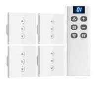 Allevoi Interruptor de Persiana con Control Remoto RF, Interruptor Inalámbrico de Control a Distancia, 1 a 8 Canales Puede Controlar Grupos para Toldos de Coche, No Inteligente