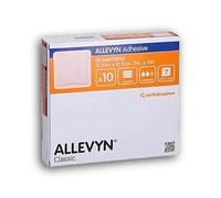 Allevyn Adhesive, Apósito adhesivo de espuma, apósitos clásicos estériles para heridas, 12,5 x 12,5 cm, 10 unidades.