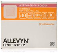 ALLEVYN Gentle Border - Apósitos acolchados (10 cm x 10 cm, 10 unidades)