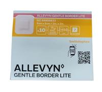 ALLEVYN GENTLE BORDER LITE SILICONE GEL ADHESIVE HYDROCELLULAR 5CM X 5 CM - 10 DRESSINGS