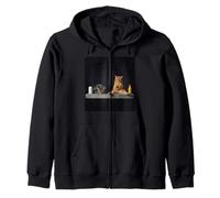 Alley Funny Cats Comiendo Taco Lindo Cat Lovers Diseño Sudadera con Capucha