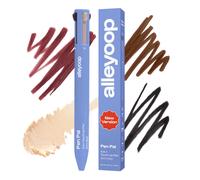 Alleyoop Pen Pal Touch-Up 4-in-1 Makeup Pen Berry Busy Medium - Deep - Travel Make Up Set with Eyeliner Brow Pencil Highlighter & Lip Liner - High-