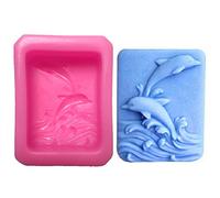 Allforhome 2,5 "lovely delfines Craft arte silicona jabón molde Craft moldes DIY