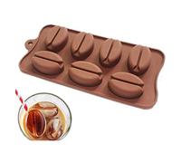 Allforhome Molde de silicona con 7 cavidades para cubitos de hielo, jabones, granos de café, moldes de chocolate