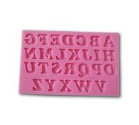 Allforhome Molde de silicona con formas 3D 26 Letras abecedario en mayúscula para Decoración de tartas Fondant Jabón Velas