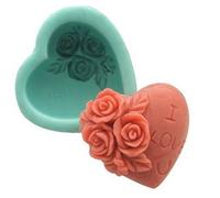 Allforhome - Moldes de silicona para hacer jabón casero con forma de corazón - Ideales para el día de San Valentín