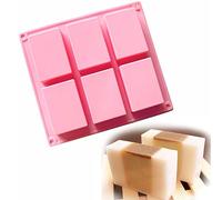 Allforhome (TM) - Molde rectangular de silicona con 6 huecos para hacer jabón u otras manualidades