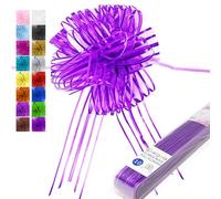 Allgala 10 lazos de organza extra grandes de 7 pulgadas de ancho de 2 pulgadas (5 cm) de ancho para envolver regalos, cestas de decoración de boda, lavanda-GP90515